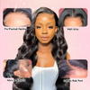 5*5 perucă cu &icirc;nchidere dantelă Body Wave