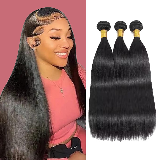 Paquetes de cabello humano liso