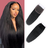ការបិទចរ 5*5 Kinky ត្រង់ HD lace & ចរថ្លា